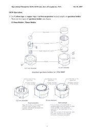 SEM Operation: 1. Use Carbon tape or copper tap or carbon ...