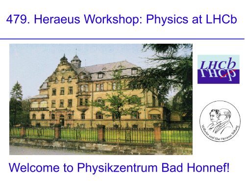 Welcome to Physikzentrum Bad Honnef! 479 ... - Physics at LHCb