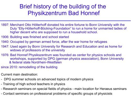 Welcome to Physikzentrum Bad Honnef! 479 ... - Physics at LHCb