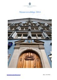 MenuvorschlÃ¤ge 2011 & 2012 - Zunfthaus zur Waag