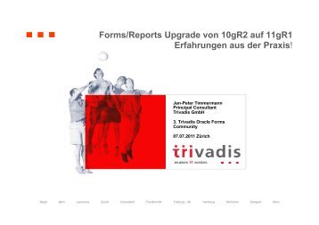 FormsReports Upgrade von 10gR2 auf 11gR1 â Erfahrungen aus der ...