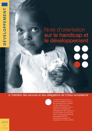 Note d'orientation sur le handicap et le développement à l'intention ...