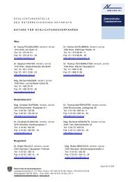 Schlichterliste 2009 - Ãsterreichische Notariatskammer