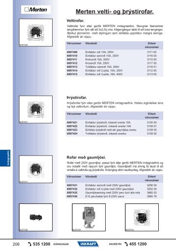 Merten velti- og þrýstirofar.