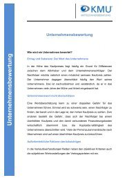 Unternehmensbewertung (PDF, 201 KB) - KMU ...