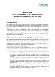 Fitnesstest: Inhalte (PDF, 126 KB) - KMU Mittelstandsberatung GmbH