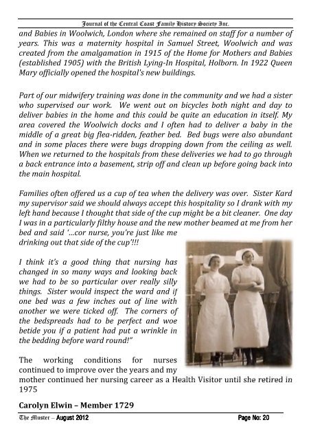 e-Muster August 2012 - Central Coast Family History Society Inc.