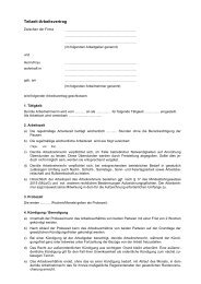 Teilzeit-Arbeitsvertrag - Gruender-MV.de