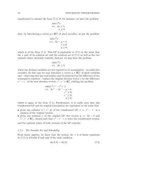 Stochastic Programming - Index of