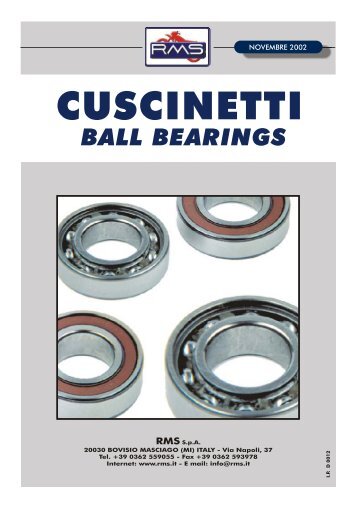 cuscinetti radiali a sfere - balls bearings - 911