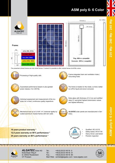 ASM poly 6- 6 Color - ALGATEC Solar AG