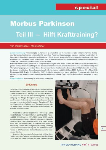 M. Parkinson und Krafttraining - FOMT