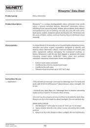 Mirazyme™ Data Sheet - McNett Europe