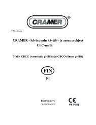 CRAMER - leivinuunin käyttö - ja asennusohjeet CBC-malli