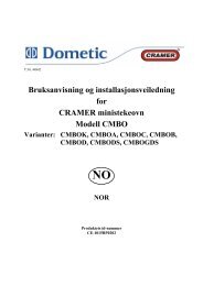 Bruksanvisning og installasjonsveiledning for CRAMER ...
