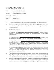 memorandum for: administrative law students - UMKC School of Law