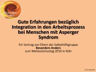 PrÃ¤sentation âGute Erfahrungenâ, Ute Gagaridis - autismus NRW e.V.