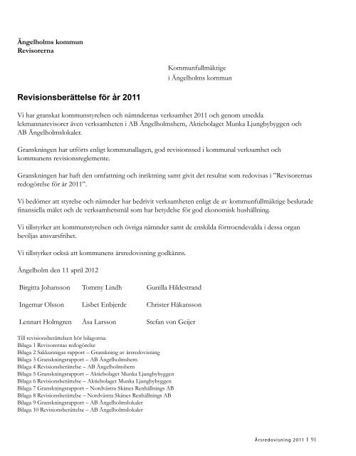 Årsredovisning 2011, 5,03 MB - Ängelholms kommun