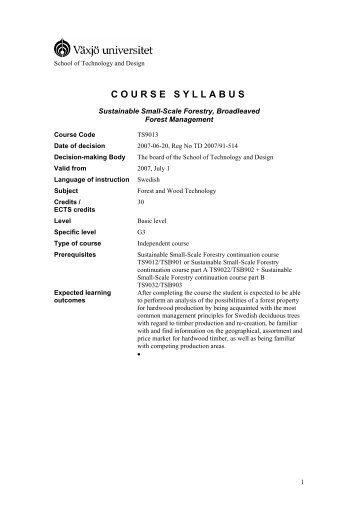 COURSE SYLLABUS - student . vxu . se