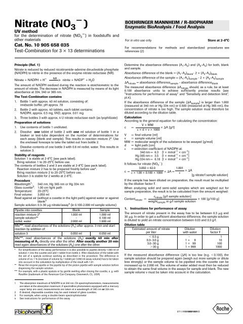 Nitrate (NO 3 ) - Food Diagnostics