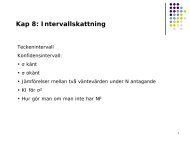 Kap 8: Intervallskattning - student . vxu . se