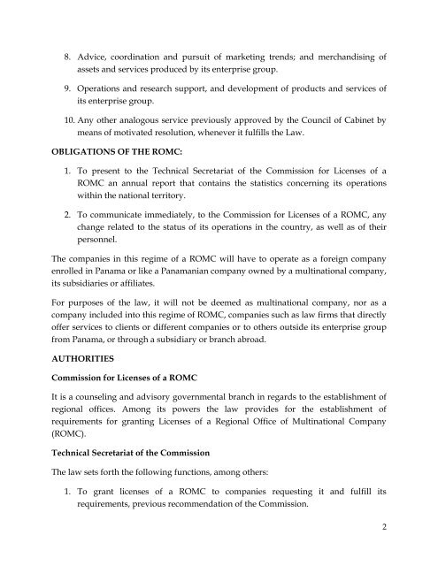 Executive Summary LAW No. 41 of 24th August 2007 SPECIAL ...