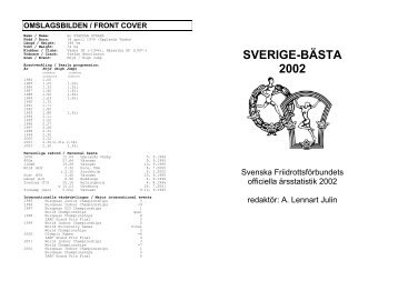 SVERIGE-BÃSTA 2002 - Svenska FriidrottsfÃ¶rbundet