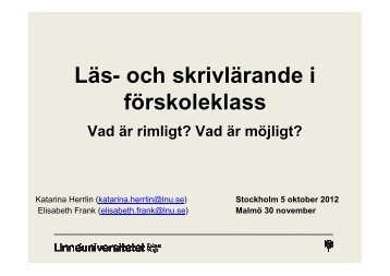 Herrlin & Frank - ett sammandrag av fÃ¶relÃ¤sningen