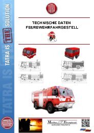 TATRA Feuerwehrfahrgestelle - technische Daten