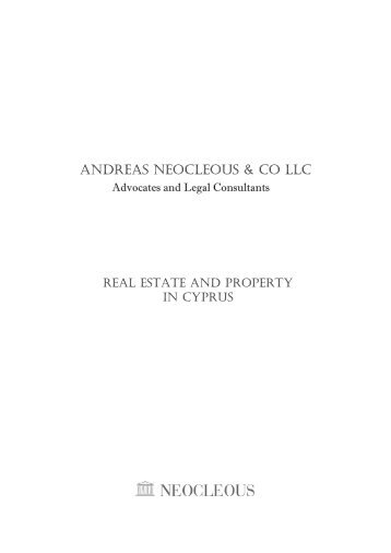 Real Estate and Property in Cyprus - Andreas Neocleous & Co