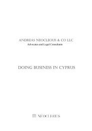 DOING BUSINESS IN CYPRUS - Andreas Neocleous & Co