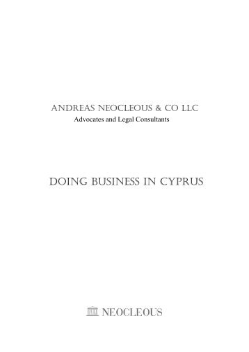 DOING BUSINESS IN CYPRUS - Andreas Neocleous & Co