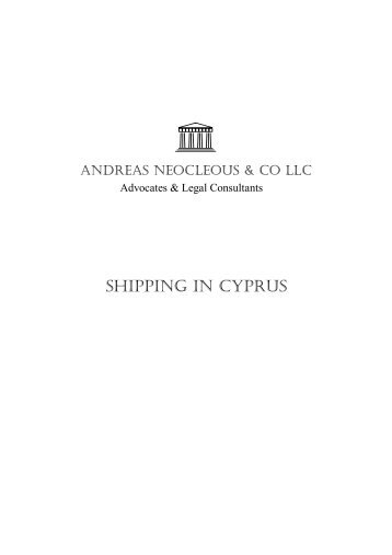 SHIPPING IN CYPRUS - Andreas Neocleous & Co