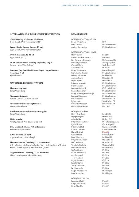 ÃrsberÃ¤ttelse 2004 - Svenska FriidrottsfÃ¶rbundet