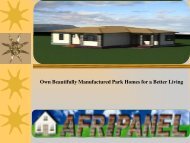 Own Beautifully Manufactured Park Homes for a Better Living