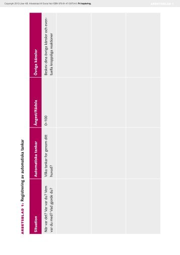 Registrering av automatiska tankar - Liber AB