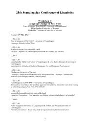 25th Scandinavian Conference of Linguistics Workshop 1