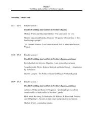 Panel 5 Unfolding land conflicts in Northern Uganda Thursday ...