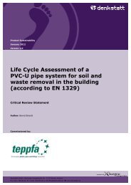 Life Cycle Assessment of a PVC-U pipe system for ... - BureauLeiding