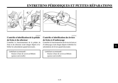 entretiens périodiques et petites réparations