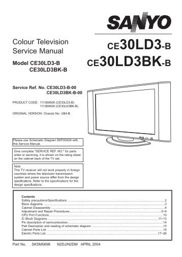 Model CE30LD3-B CE30LD3BK-B - Mari TV Elettronica