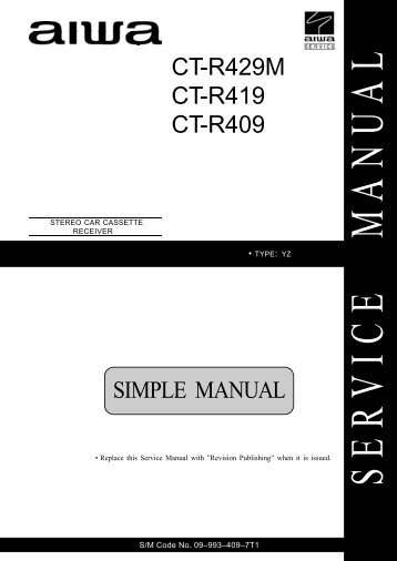 SIMPLE MANUAL CT-R429M CT-R419 CT-R409 - Mari TV Elettronica