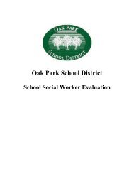 School Social Worker Evaluation Form - Oak Park School District
