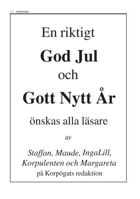 God Jul och Gott Nytt Ãr - KorpÃ¶gat