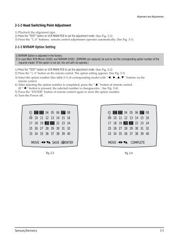 2-1-2 Head Switching Point Adjustment 2-1-3 NVRAM Option Setting