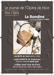 Le journal de l'OpÃ©ra de Nice 2 Macbeth 8 La Rondine 12â¦