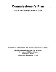 Commissioner's Plan - MMB Home - Minnesota Management ...