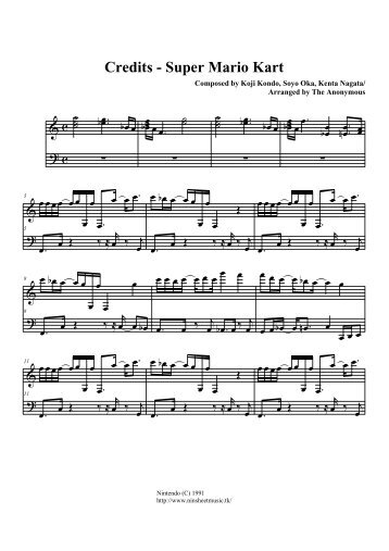 Credits - Super Mario Kart - NinSheetMusic