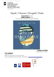 Haydn / Chausson / Korngold / Dukas - OpÃ©ra Orchestre National ...