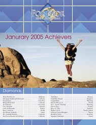 Janurary 2005 Achievers - ForMor International